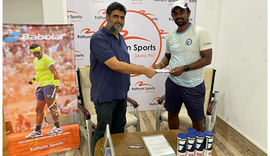 Partnering with Dineshkanthan Tennis School as the Official Sports Equipment Partner