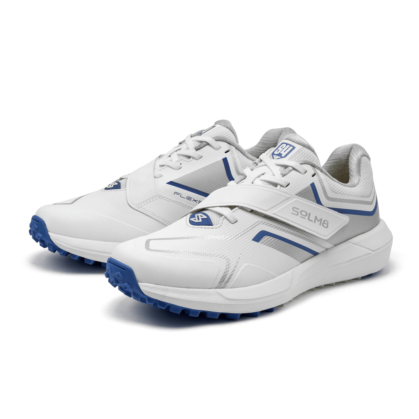 S4 - Silver Blue Cricket Rubber Shoes