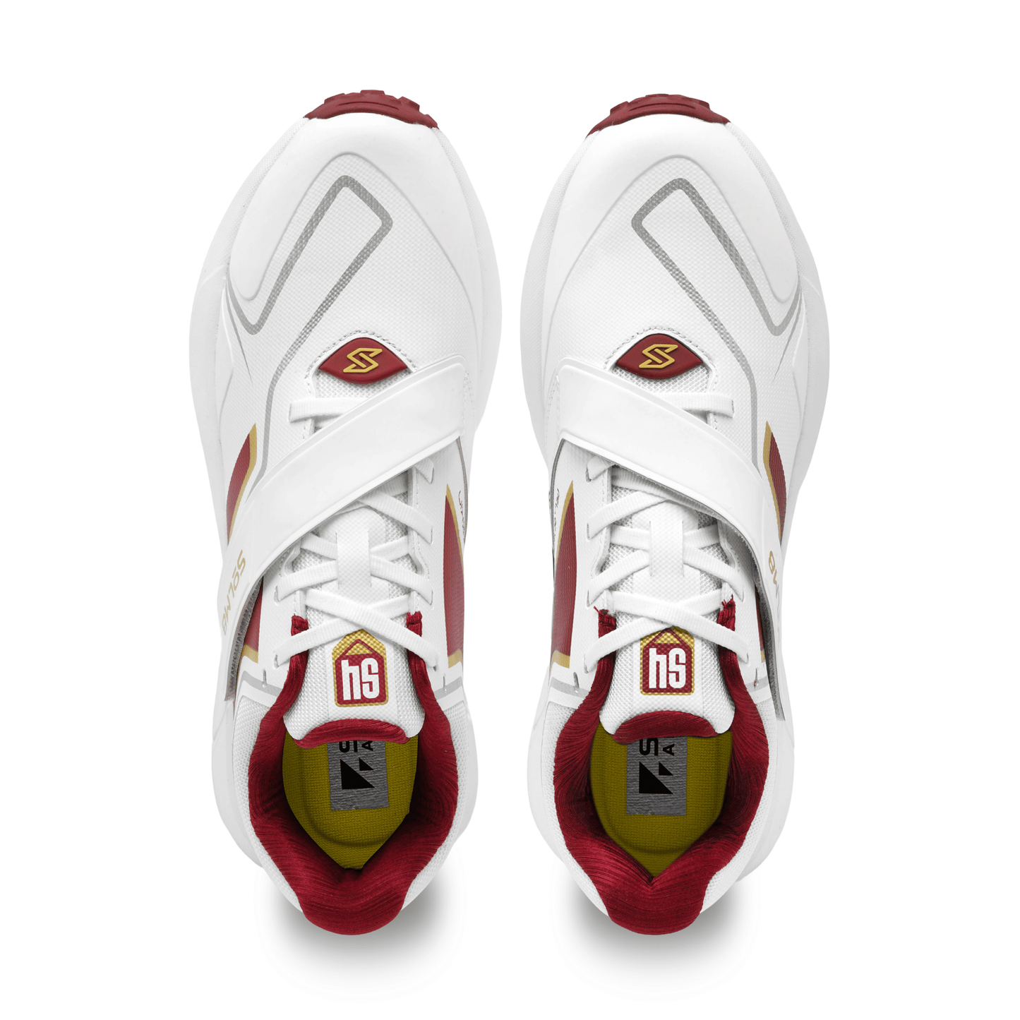 S4 - Maroon Gold Cricket Rubber Shoe