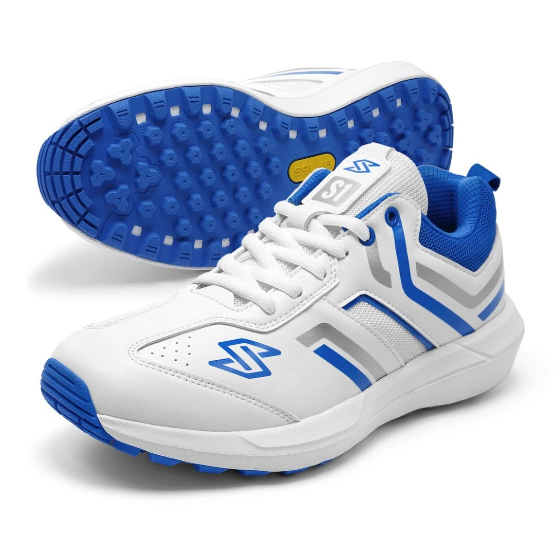 Solm8 S1 Cricket Shoes - Blue Silver
