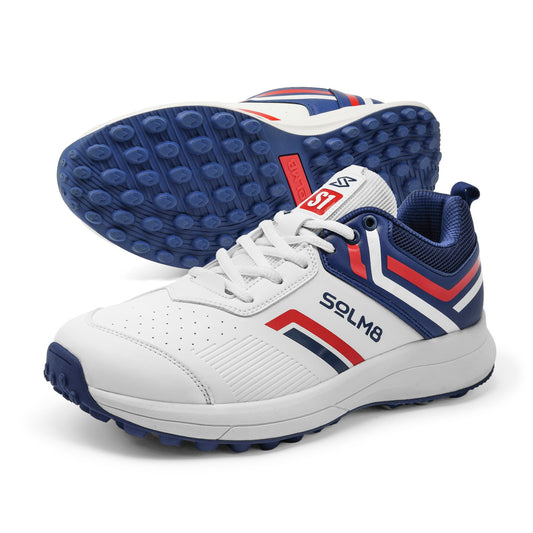 Solm8 S1 Cricket Shoes - Navy Red