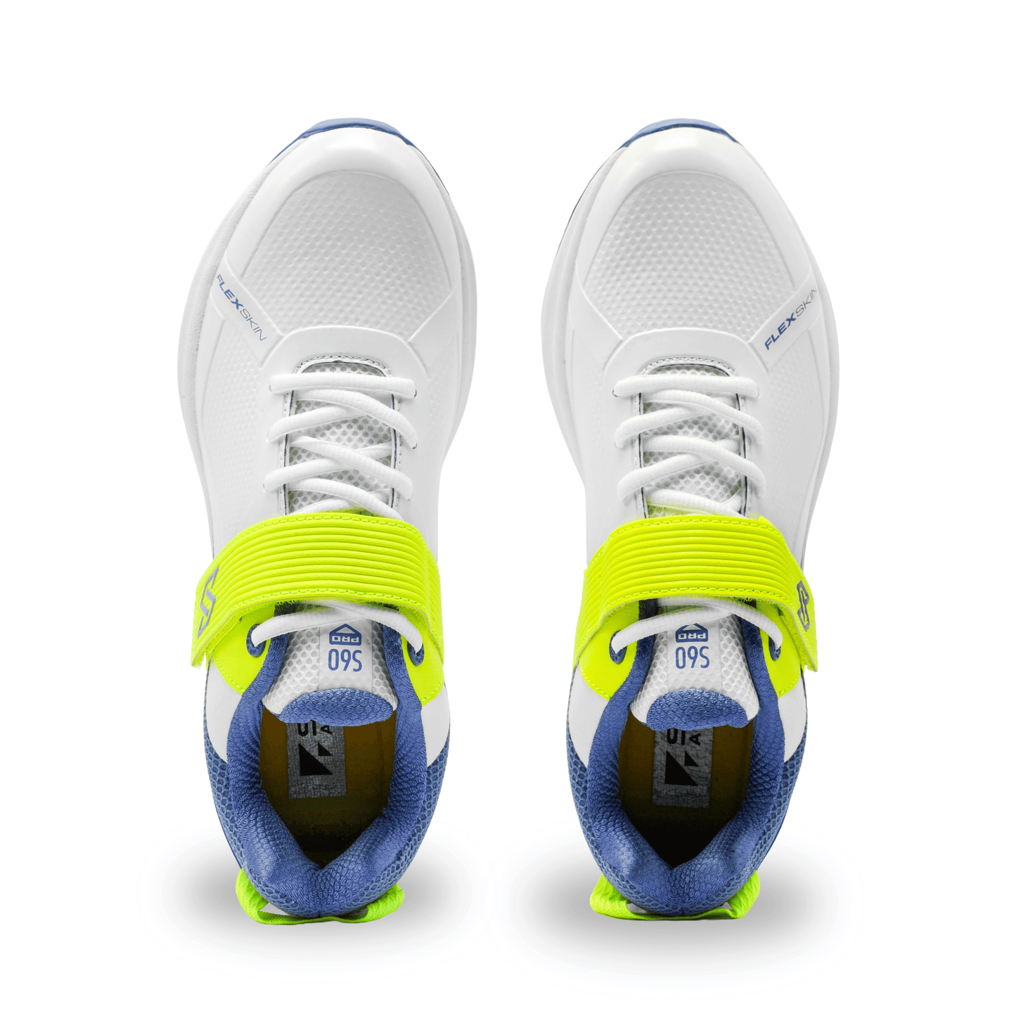 S60 PRO - Blue Lime Cricket Spike Shoes