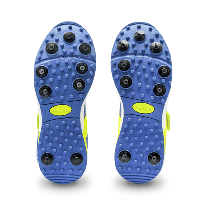 S60 PRO - Blue Lime Cricket Spike Shoes